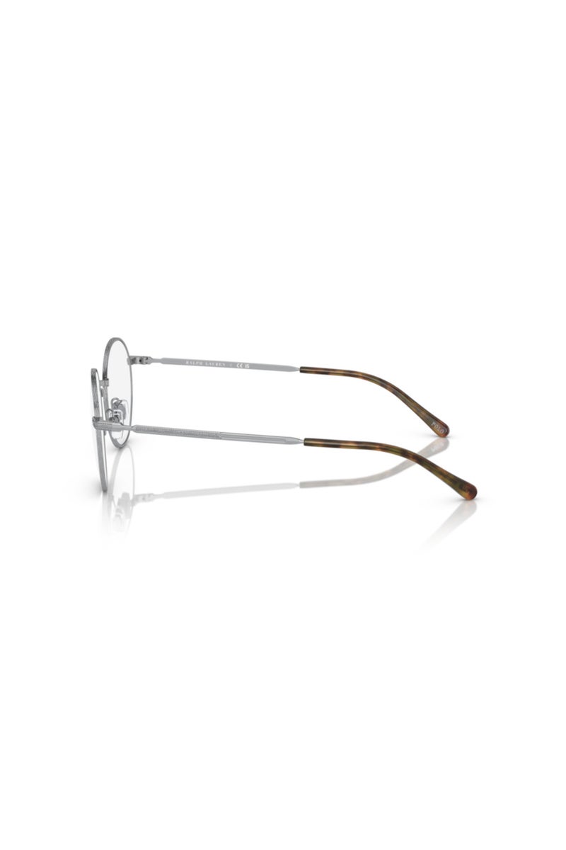 POLO Men's Round Prescription Glasses - Polished Silver - Image 2